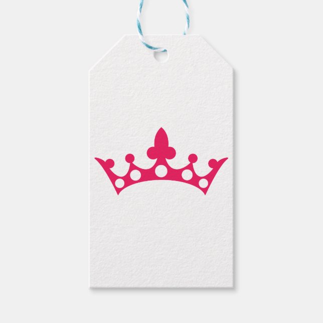 Etiqueta Para Presente Princesa Rosa Tiara (Frente)