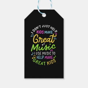 Etiqueta Para Presente Professor de Música - Ajudar Crianças a Fazer Pres
