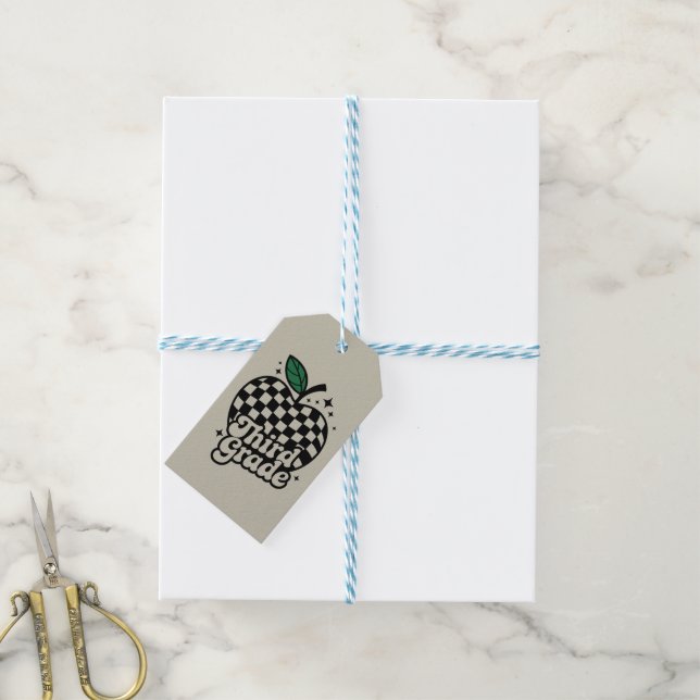 Etiqueta Para Presente Professora do 3º ano de volta à escola (Com cordão)