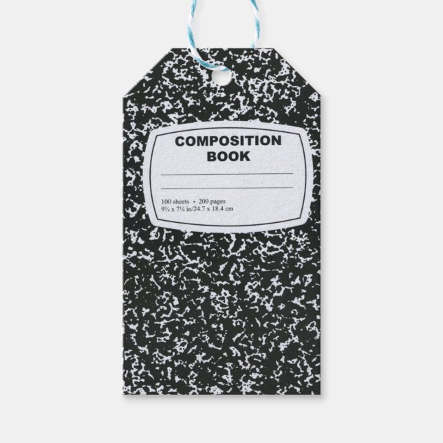 Etiqueta Para Presente Professora do livro de composição (Frente)