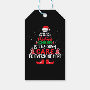 Etiqueta Para Presente Professores de cuidados de Natal, Professores Engr