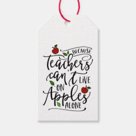 Etiqueta Para Presente Professores não podem viver sozinhos em maçãs