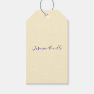 Etiqueta Para Presente Profissional Minimalista Moderno Cor Bege Pastel