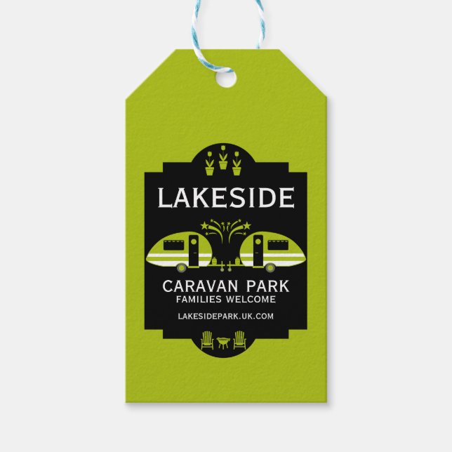 Etiqueta Para Presente Promoção de Campsite Caravan (Frente)