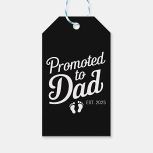 Etiqueta Para Presente Promovido a Papai EST 2025 Engraçado Breve Papai