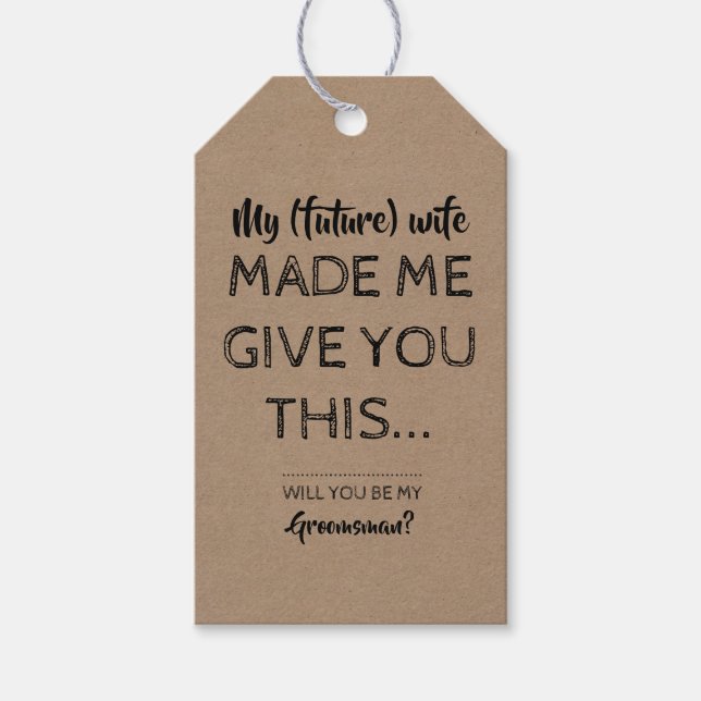 Etiqueta Para Presente Proposta de padrinho de casamento Engraçada (Frente)