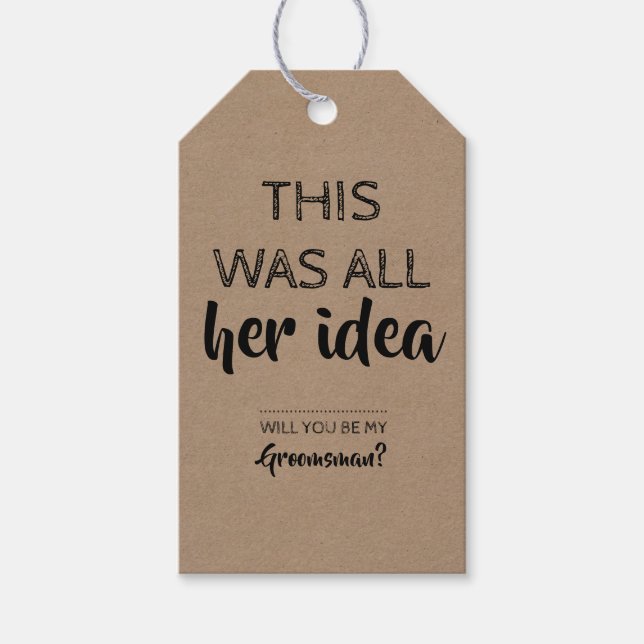 Etiqueta Para Presente Proposta de Padrinho de casamento Engraçada (Frente)