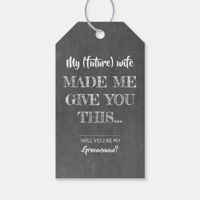 Etiqueta Para Presente Proposta de padrinho de casamento Engraçada (Frente)