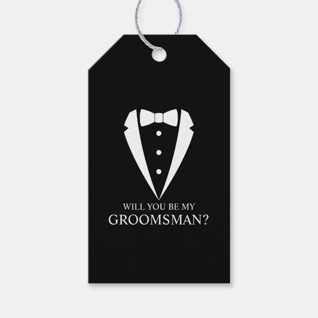 Etiqueta Para Presente Proposta de Padrinho de casamento Personalizado de (Frente)