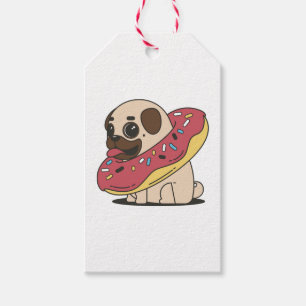 Etiqueta Para Presente Pug em Donut