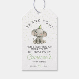 Etiqueta Para Presente Pule sobre, elefante bonito