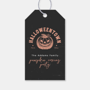Etiqueta Para Presente Pumpkin Jack O Lanterna Festa Laranja do Dia das B