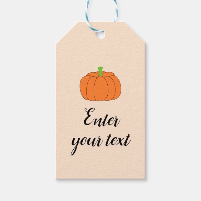Etiqueta Para Presente Pumpkin Personalizado (Frente)