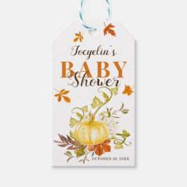 Etiqueta Para Presente Pumpkin Russo Fall | Chá de fraldas de aquarelas