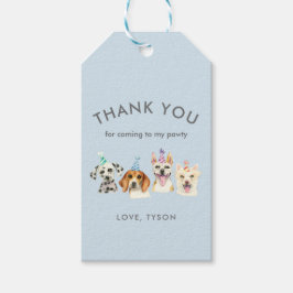 Etiqueta Para Presente Puppy Dog Theme Birthday Obrigado Por