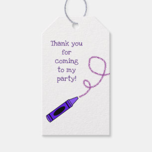 Etiqueta Para Presente Purple Crayon