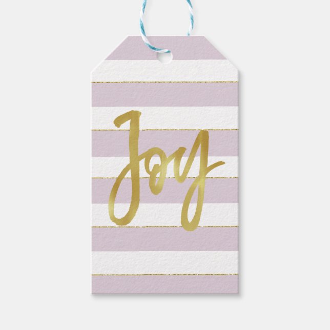 Etiqueta Para Presente Púrpura de saudação personalizada de Natal pessoal (Frente)