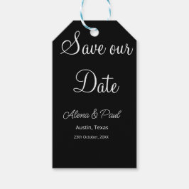 Etiqueta Para Presente QR Salve Nossa Data adicionar photoname data preto