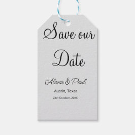 Etiqueta Para Presente QR Salve Nossa Data adicione photoname data preto 