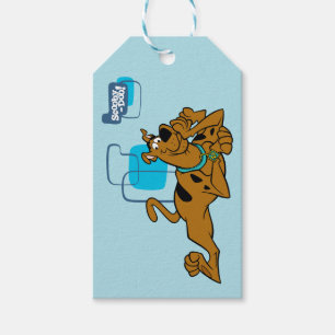 Etiqueta Para Presente Quadrados retros Scooby-Doo que encontra-se para