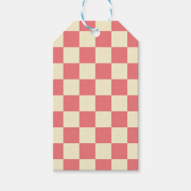 Quadro de verificação rosa e bege