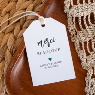 Etiqueta Para Presente Qualquer Cor Merci Beaucoup Tag, Casamento Obrigad