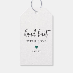 Etiqueta Para Presente Qualquer Knit De Mão De Coração Colorido Com Amor,