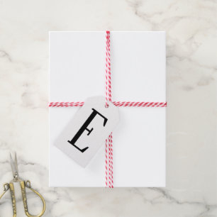 Etiqueta Para Presente Qualquer Letra Preto e Branco ou Cores DIY