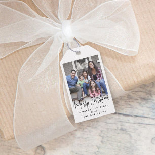 Etiqueta Para Presente Qualquer Texto Moderno Script Simples Foto Preto e