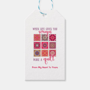 Etiqueta Para Presente Quando a Vida Lhe Dá Retalhos Faça Uma Colcha
