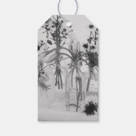 Etiqueta Para Presente Quatro Frascos E Flores Brancas