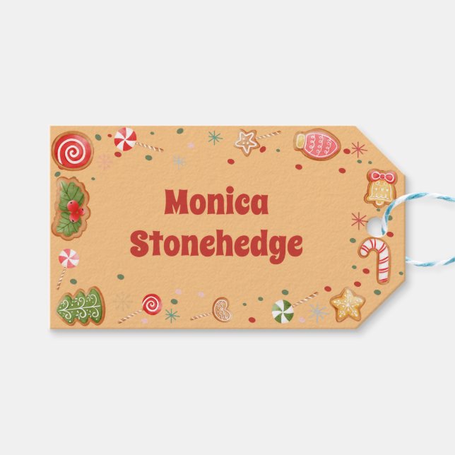 Etiqueta Para Presente Que aniversário divertido de natal (Frente (horizontal))