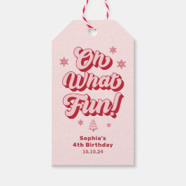 Etiqueta Para Presente Que Diversão Festa de Aniversário de Natal Lembran