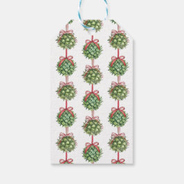 Etiqueta Para Presente Quebra de Presente Mistletoe Watercolor