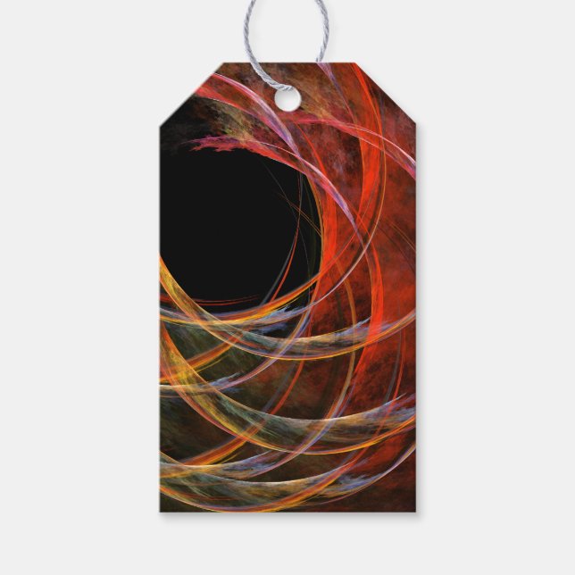 Etiqueta Para Presente Quebrando a Abstrato de Círculo (Frente)