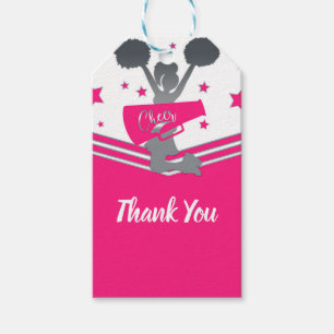 Etiqueta Para Presente Quente Rosa e Estrelas Brancas Animam Festa Líder
