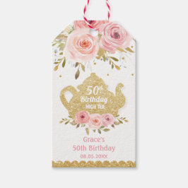 Etiqueta Para Presente Quic Blush Pink Floral High Tea Party Aniversário