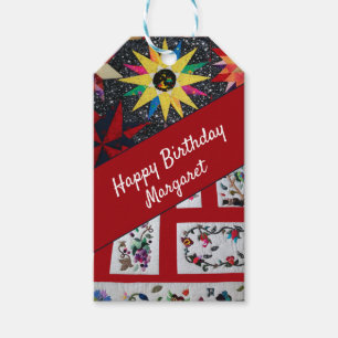 Etiqueta Para Presente Quilters Happy Birthday