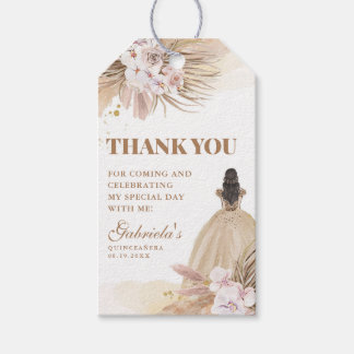 Etiqueta Para Presente Quinceanera Boho Pampas Floral Mis Quince Anos