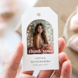 Etiqueta Para Presente Quinceañera, Moderna Minimalista, Arranjou o Favor