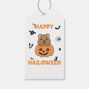 Etiqueta Para Presente Quokka em Pumpkin Cute Quokkas Happy Halloween Gif