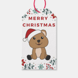 Etiqueta Para Presente Quokka Natal Snow Animais de inverno Quokkas Gift