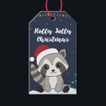 Etiqueta Para Presente Raccoon Christmas Snow Winter Raccoons Gift Tags<br><div class="desc">O guaxinim do Natal como um cartão de saudação. Animais engraçados com presentes e neve nas férias. Também é engraçado para o natal em julho. Os guaxinins são animais bonitos e perfeitos para o Natal.</div>