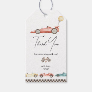 Etiqueta Para Presente Race Car Chá de fraldas ou Aniversário Obrigado Et