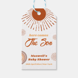 Etiqueta Para Presente Rainbow Boho Vem O Chá de fraldas Do Filho