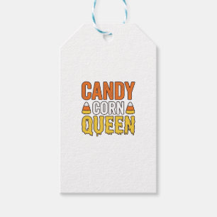 Etiqueta Para Presente Rainha do Candy Corn Design de Camiseta de Hallowe