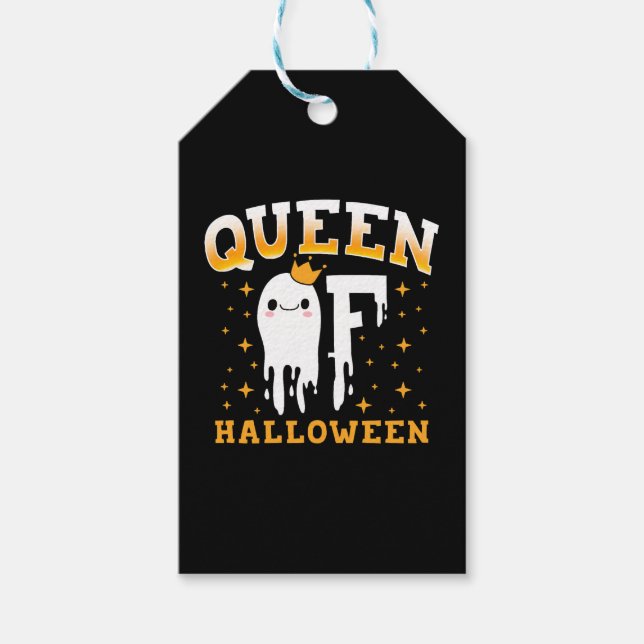 Etiqueta Para Presente Rainha Halloween (Frente)