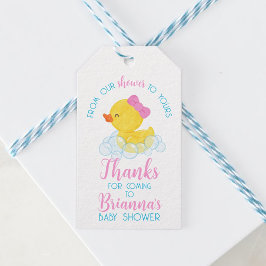 Etiqueta Para Presente Rapariga Pato do Nosso Chá para o Seu Chá de frald