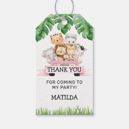 Etiqueta Para Presente Rapariga Selva Safari Aniversário Obrigado Por Eti