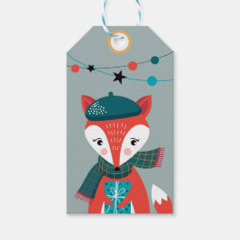 Etiqueta Para Presente Raposa de Natal